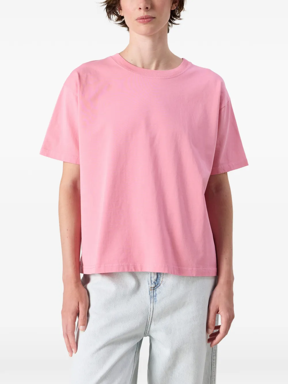 American Vintage Fizvalley T-shirt met ronde hals Roze