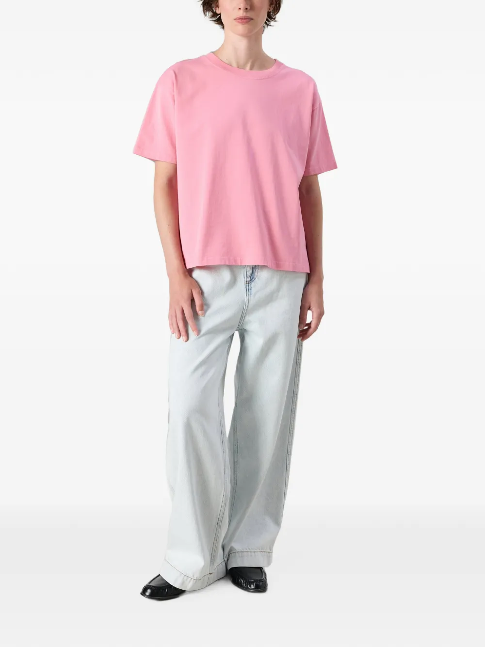 American Vintage Fizvalley T-shirt met ronde hals Roze