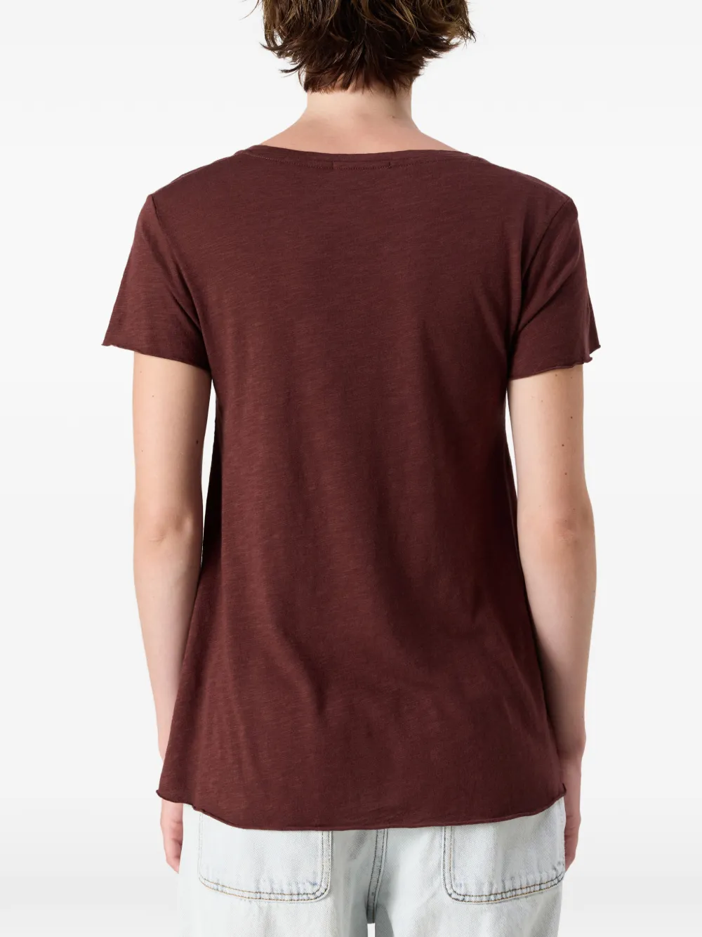 American Vintage Jacksonville T-shirt met AV-lijn Bruin