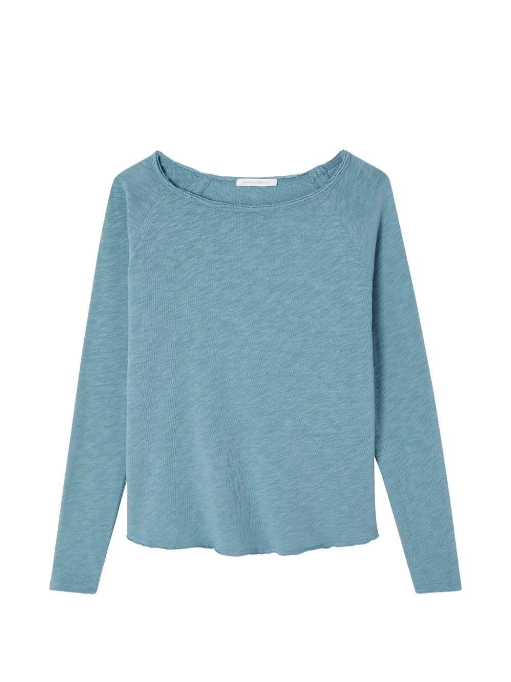 American Vintage Sonoma T-shirt met boothals en lange mouwen Blauw