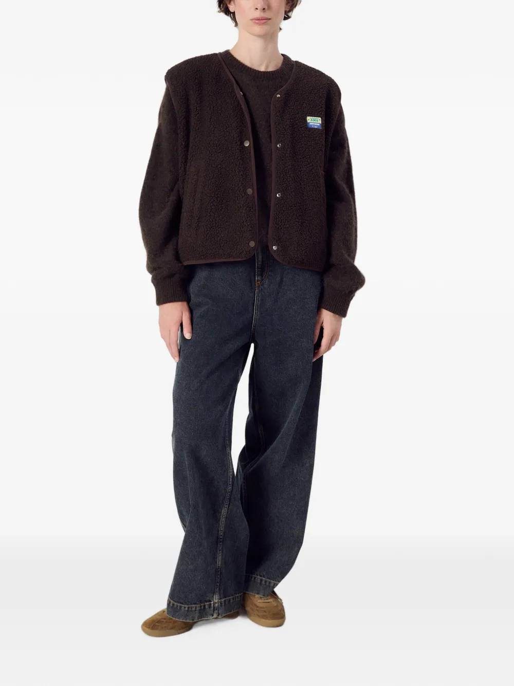 American Vintage Hoktown gilet van imitatielamswol Bruin