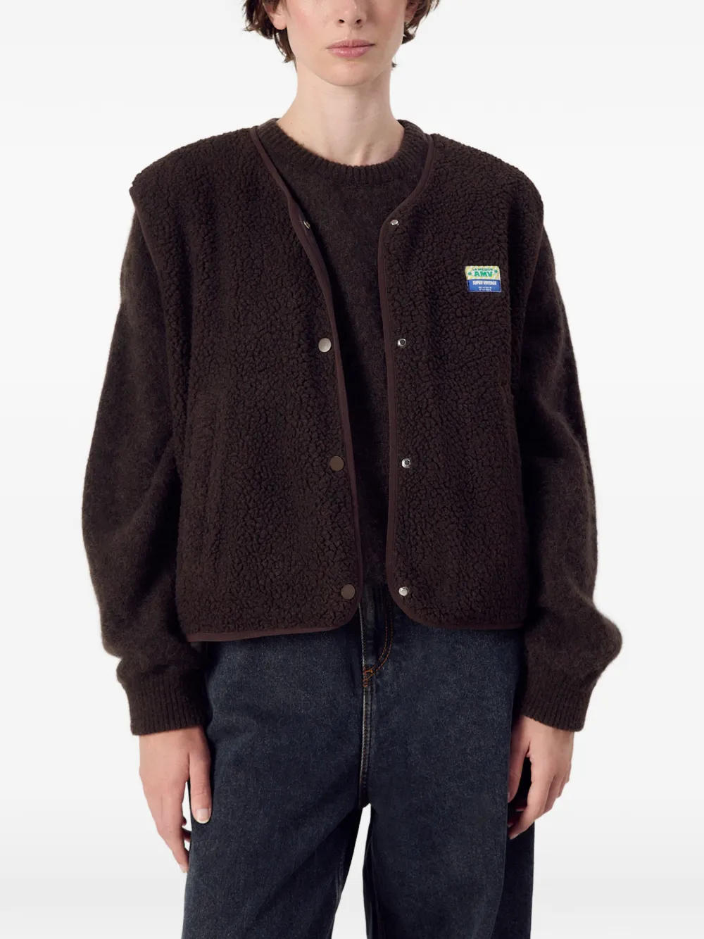 American Vintage Hoktown gilet van imitatielamswol Bruin