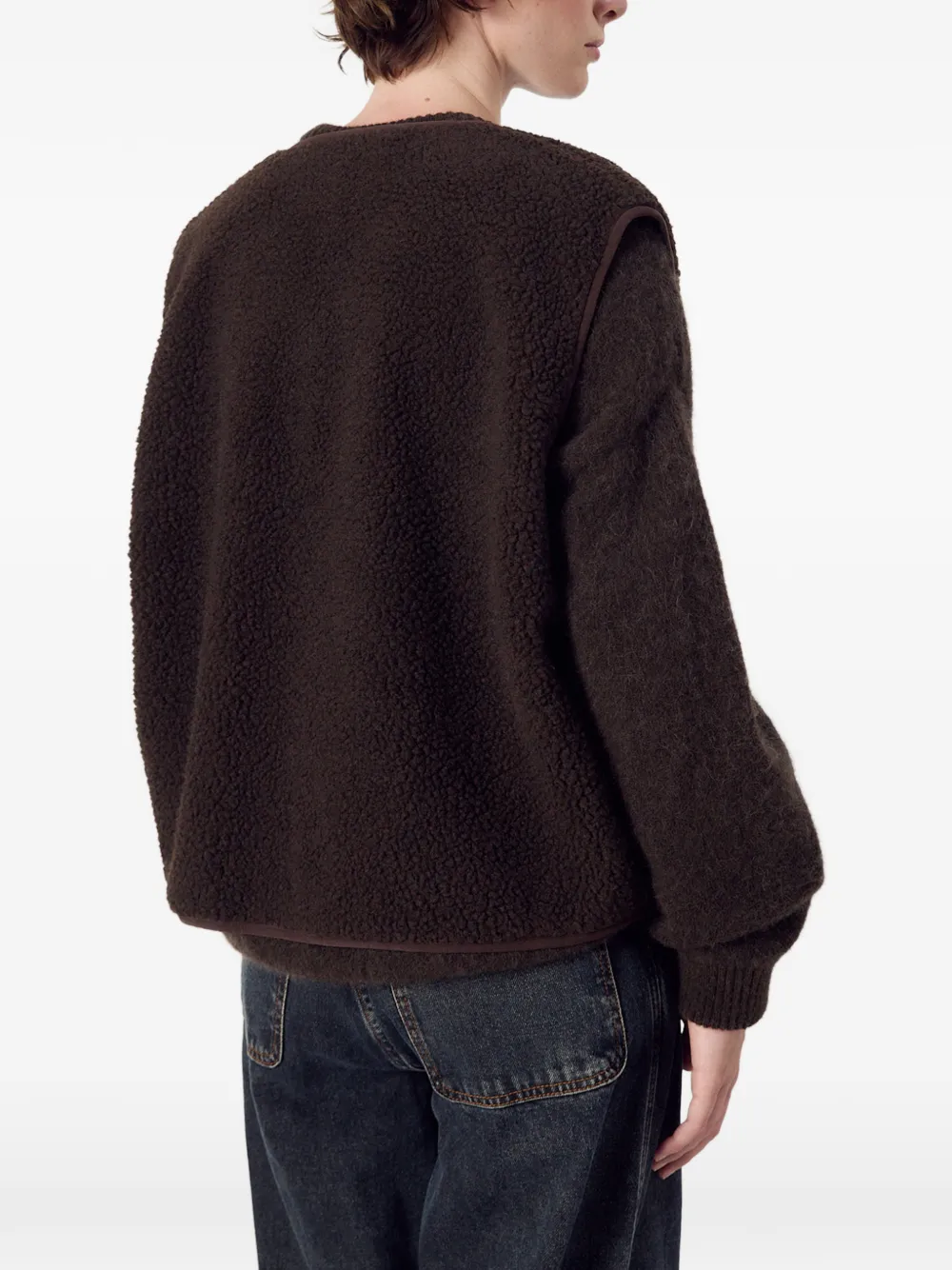 American Vintage Hoktown gilet van imitatielamswol Bruin