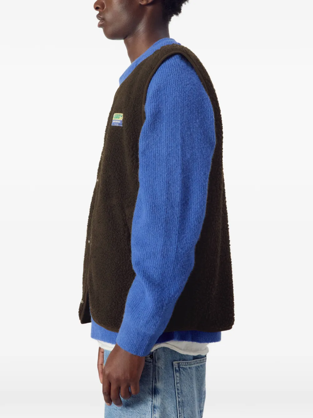 American Vintage Hoktown gilet van imitatielamswol Bruin