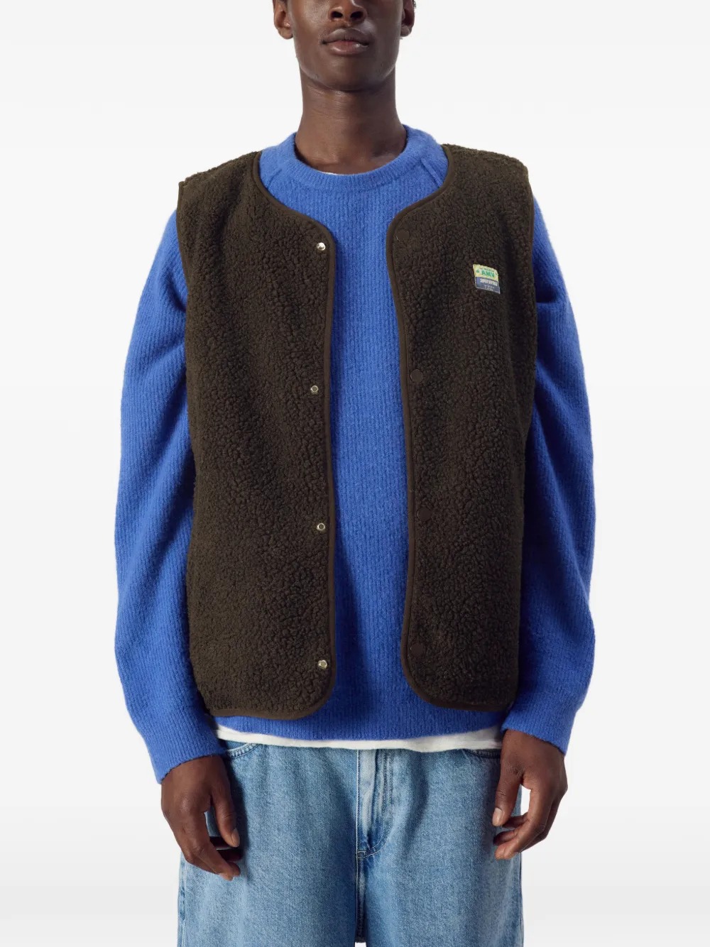 American Vintage Hoktown gilet van imitatielamswol Bruin