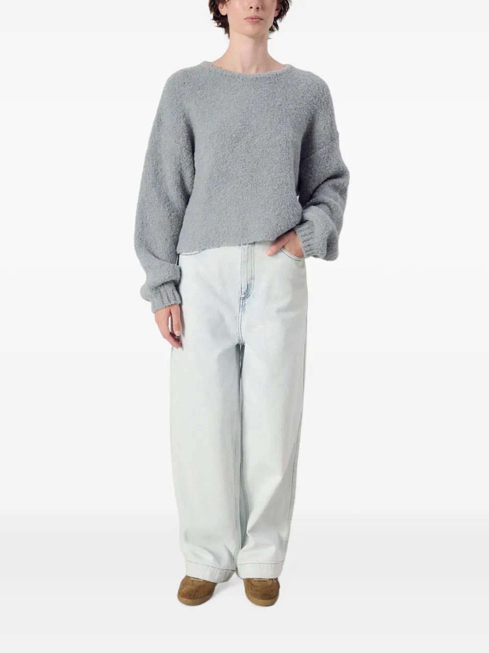 American Vintage Zolly bouclé trui Grijs