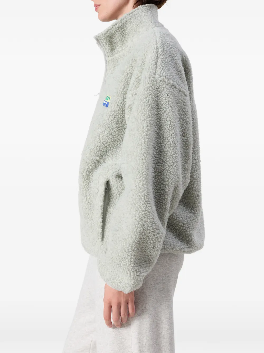 American Vintage Hoktown faux-shearling bomber jacket Grijs