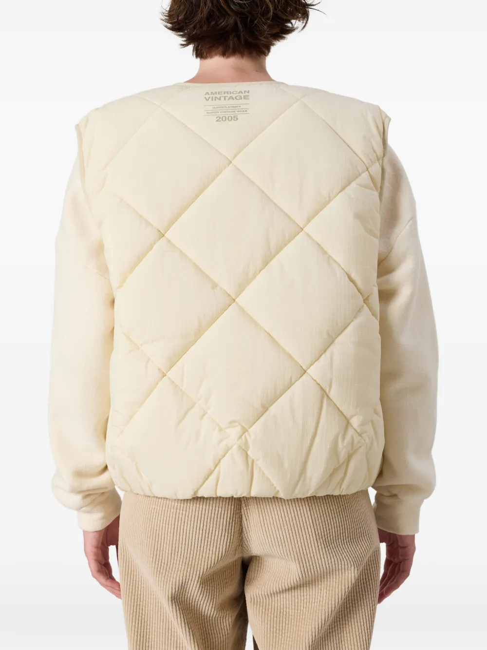 American Vintage Yupibam gewatteerde bodywarmer Beige