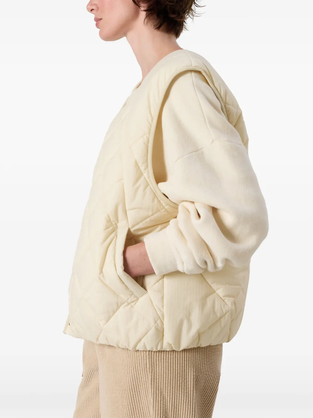 American Vintage Yupibam gewatteerde bodywarmer Beige