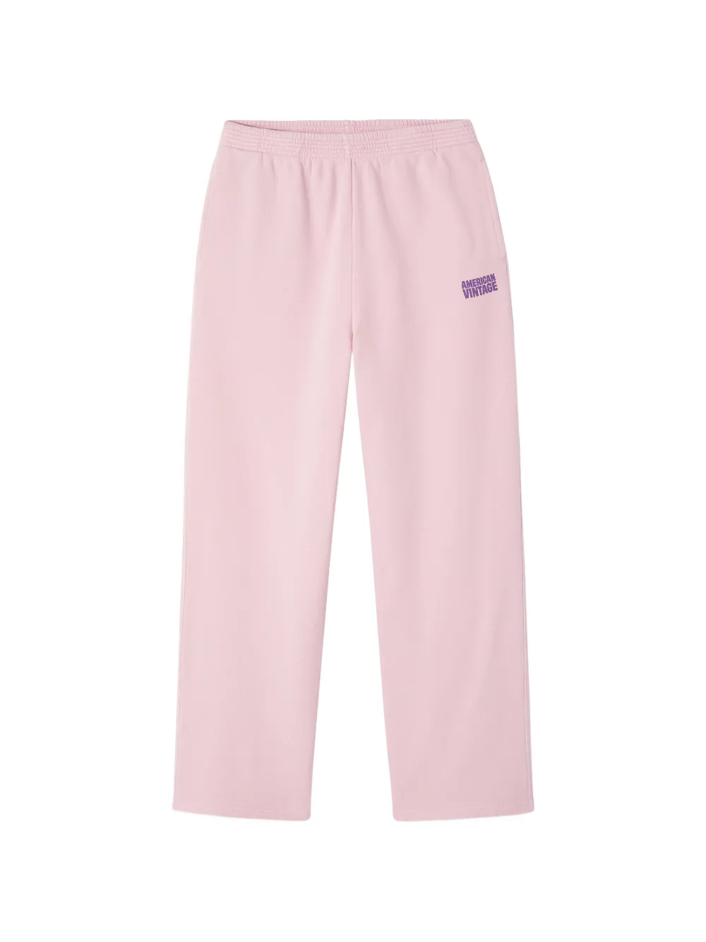 American Vintage Plizzy logo-patch track pants - Rosa