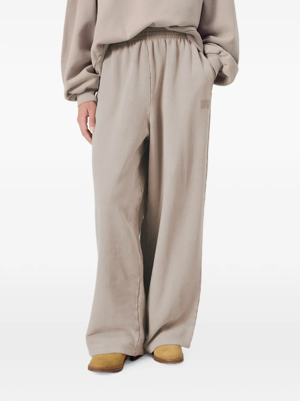 American Vintage Ruimvallende trainingsbroek Beige