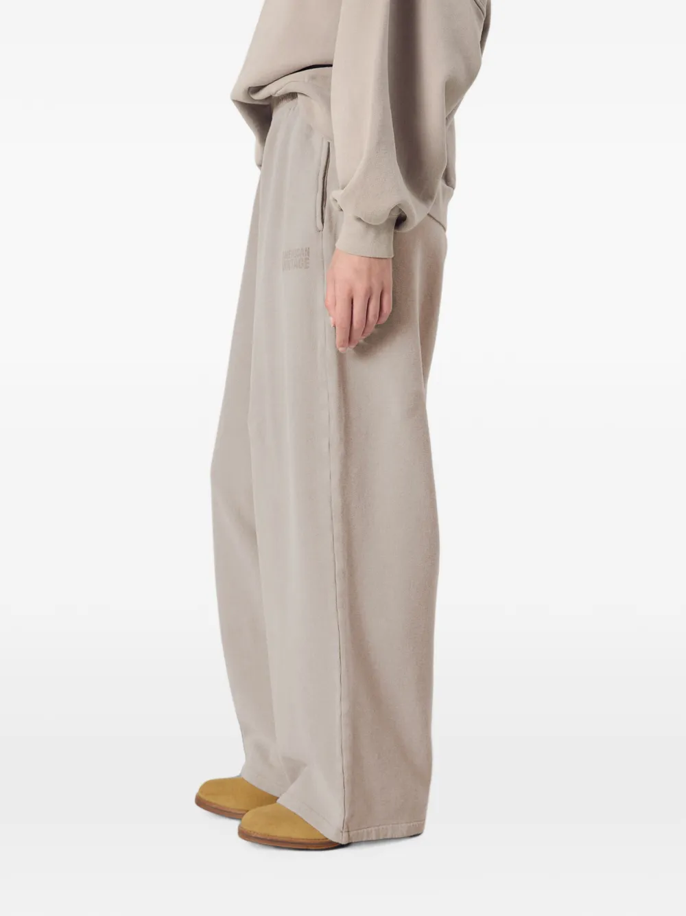 American Vintage Ruimvallende trainingsbroek Beige