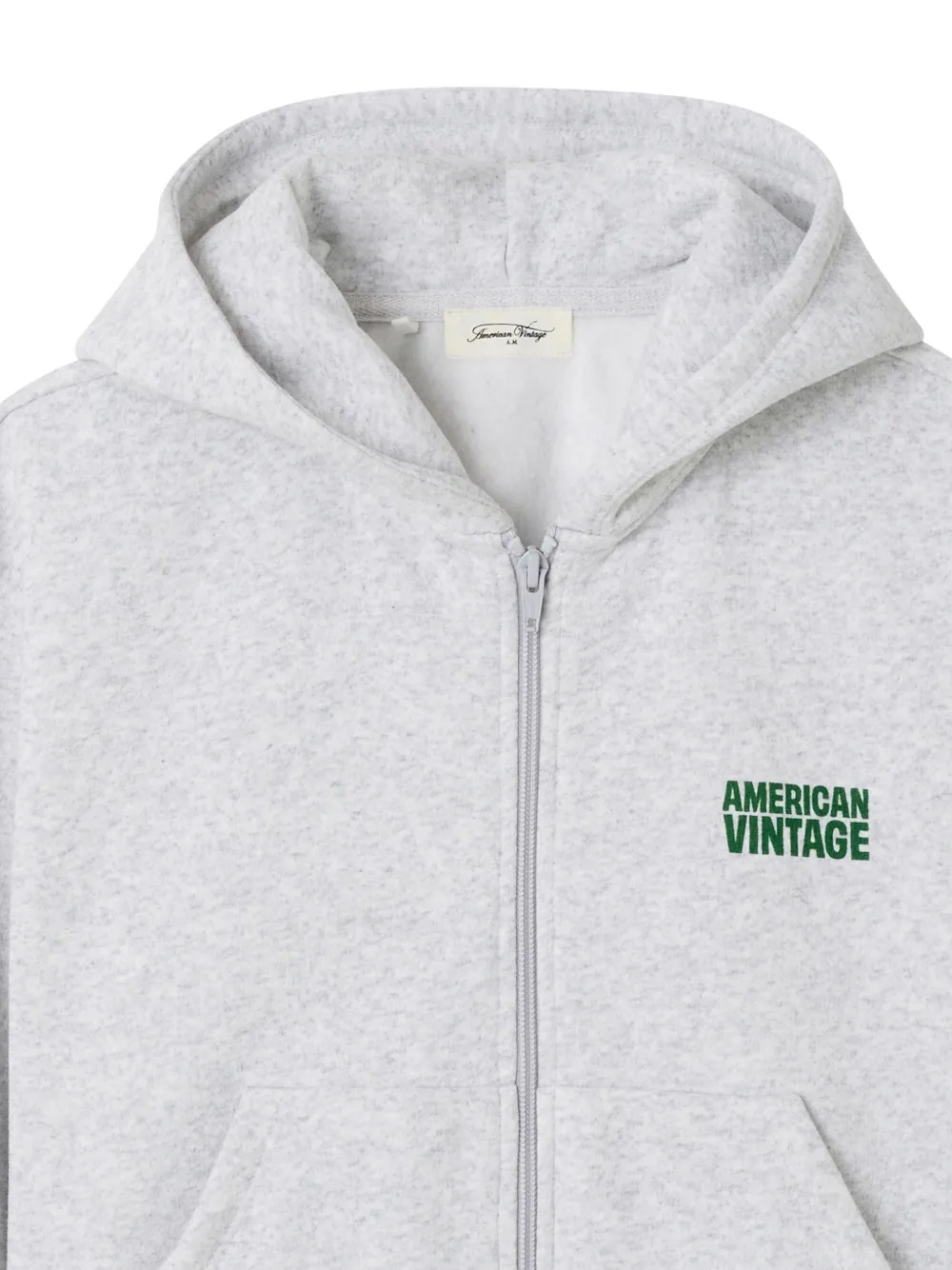 American Vintage Kids Baptown hoodie met rits Grijs