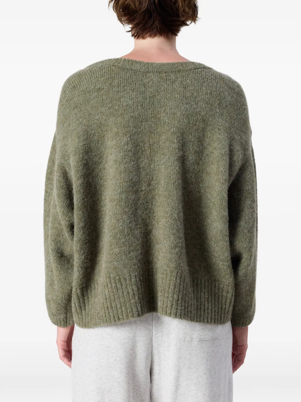 American Vintage East trui van donzig breisel Groen