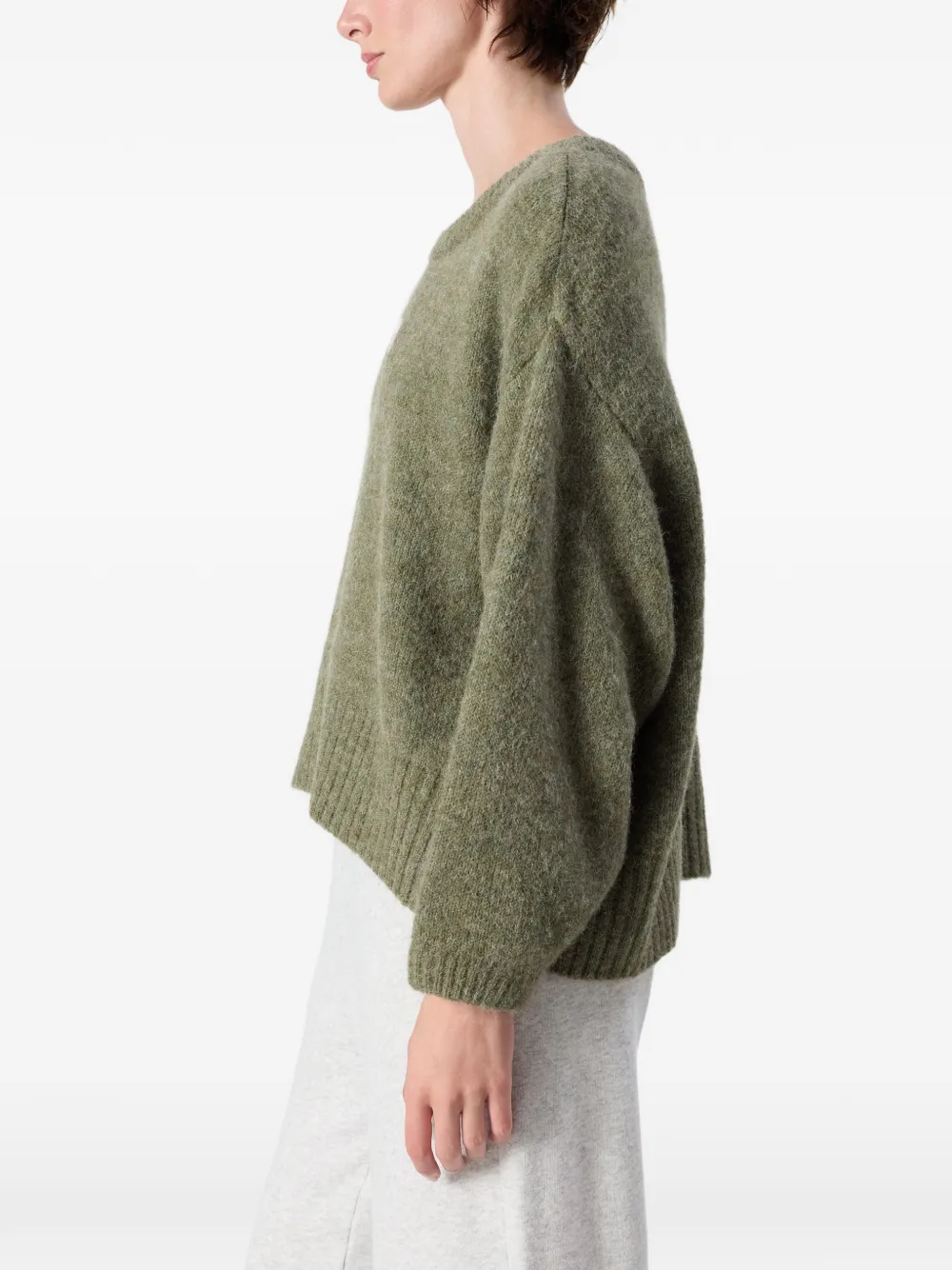 American Vintage East trui van donzig breisel Groen