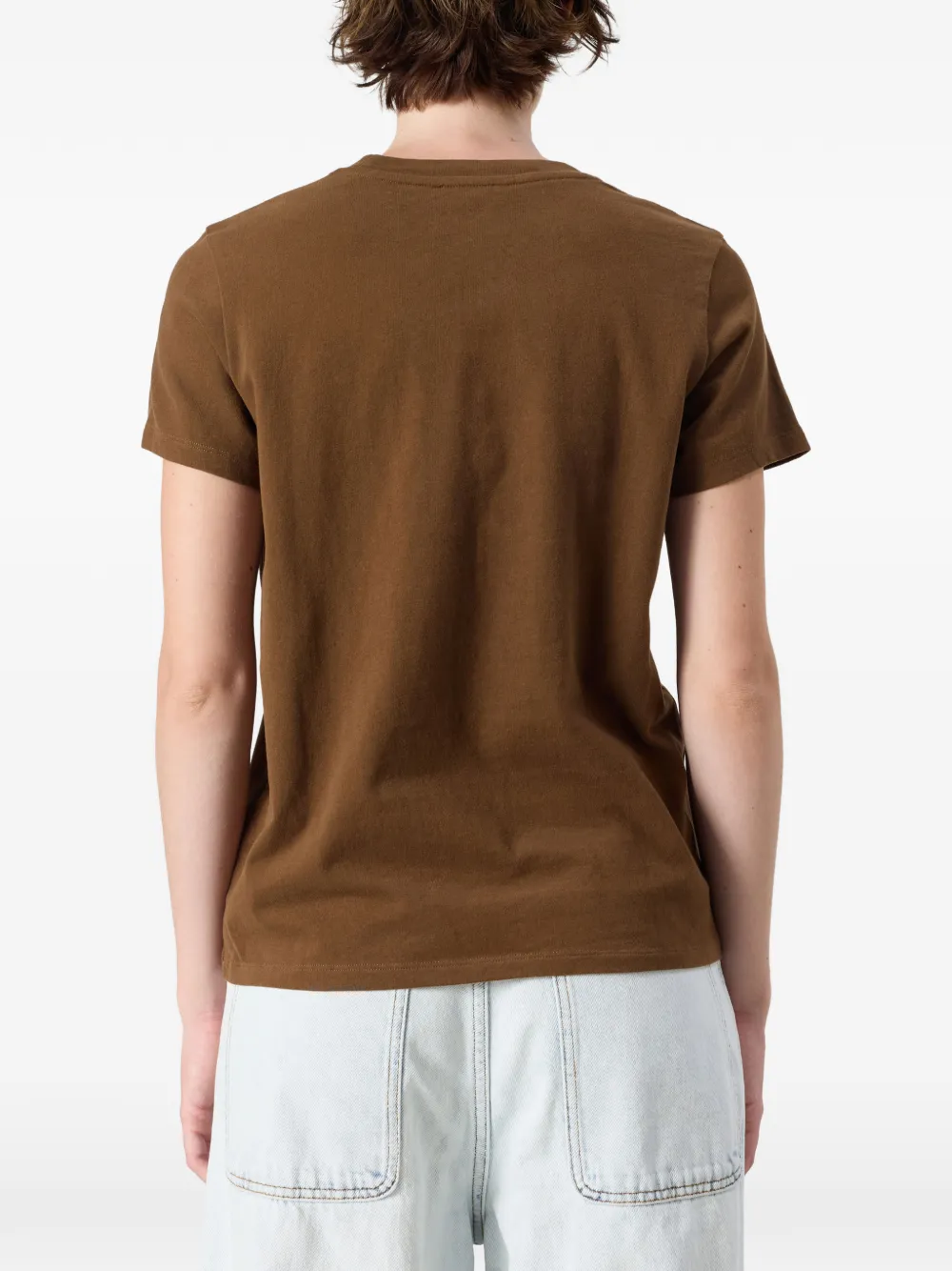 American Vintage Ykobow T-shirt met logoprint Bruin