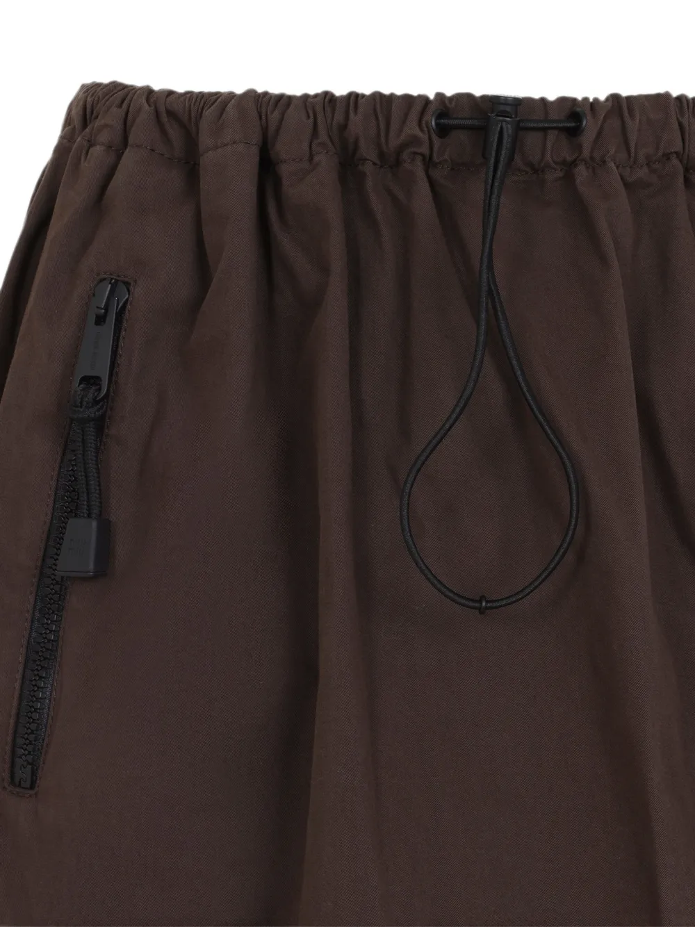 Miu Gabardine rok met verwassen effect Bruin