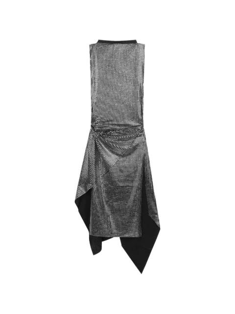 GCDS asymmetric draped midi dress