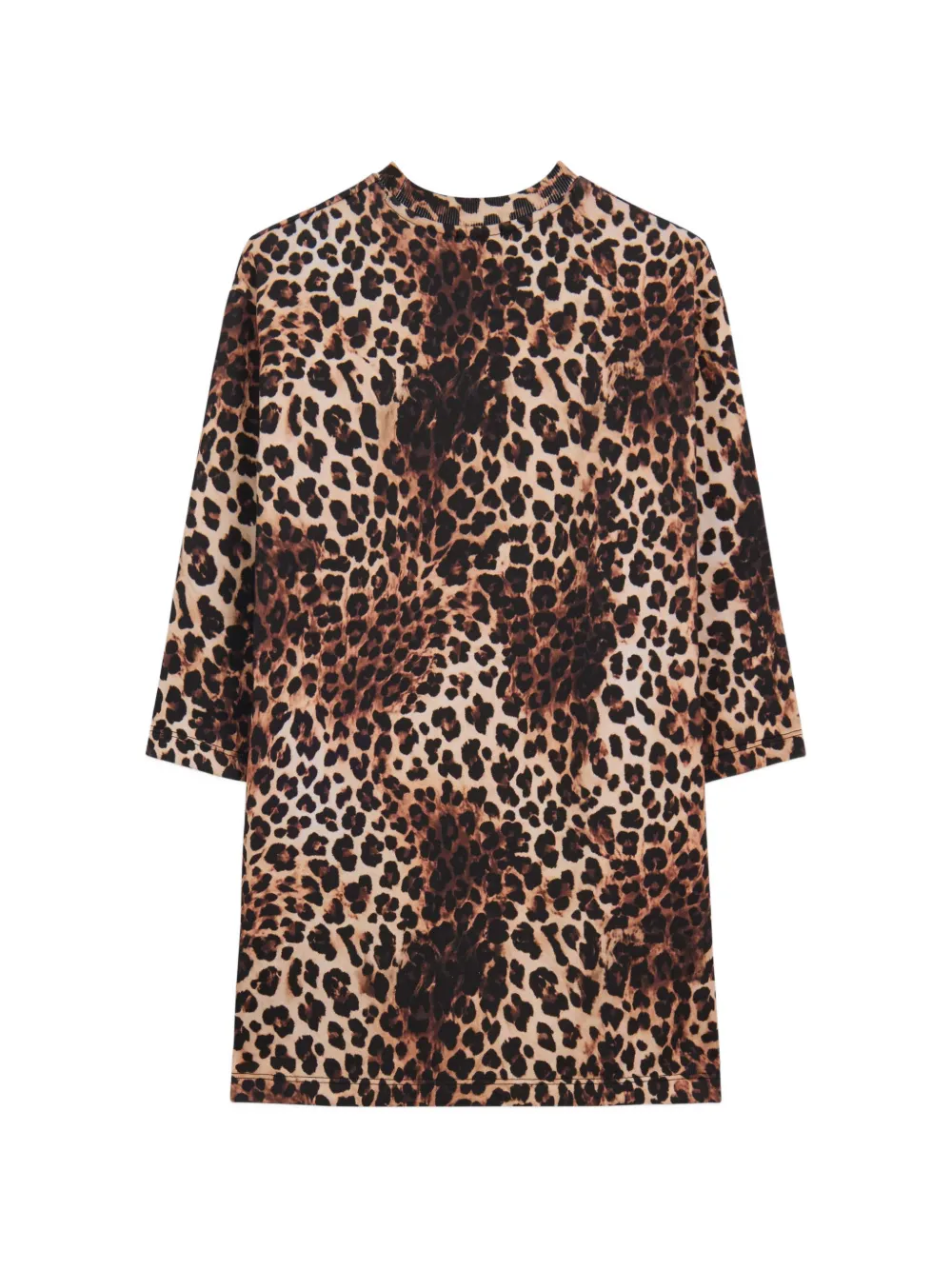 Gcds Kids Jurk met luipaard-print en geborduurd logo Bruin