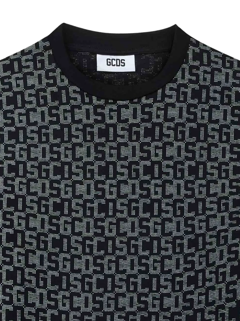 GCDS Oversized T-shirt met monogram-print Zwart