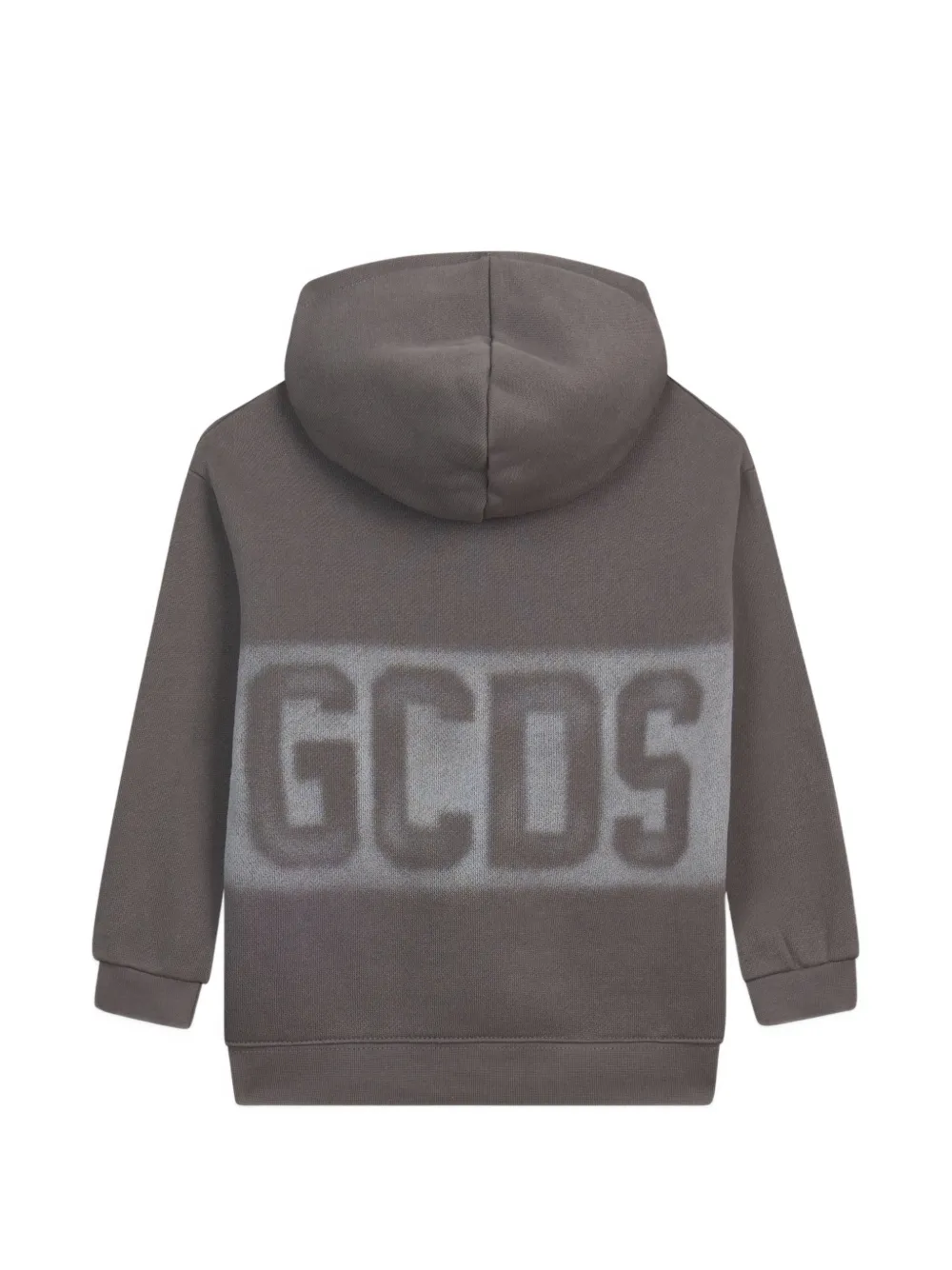 Gcds Kids Hoodie met logoprint en spray-effect Grijs