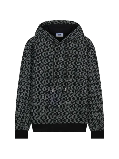 GCDS monogram-print drawstring hoodie