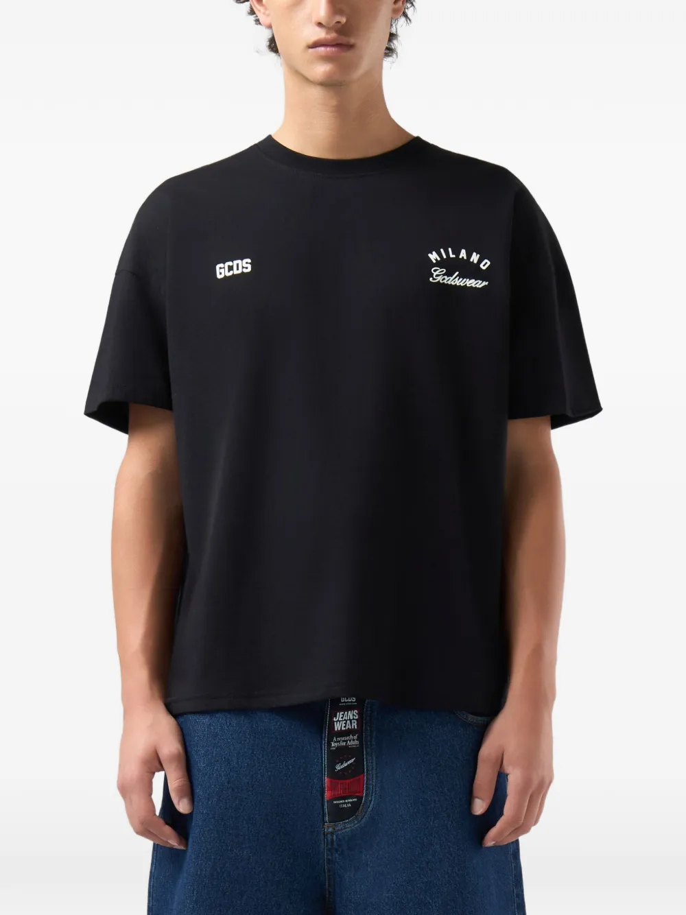 GCDS T-shirt met logoprint Zwart