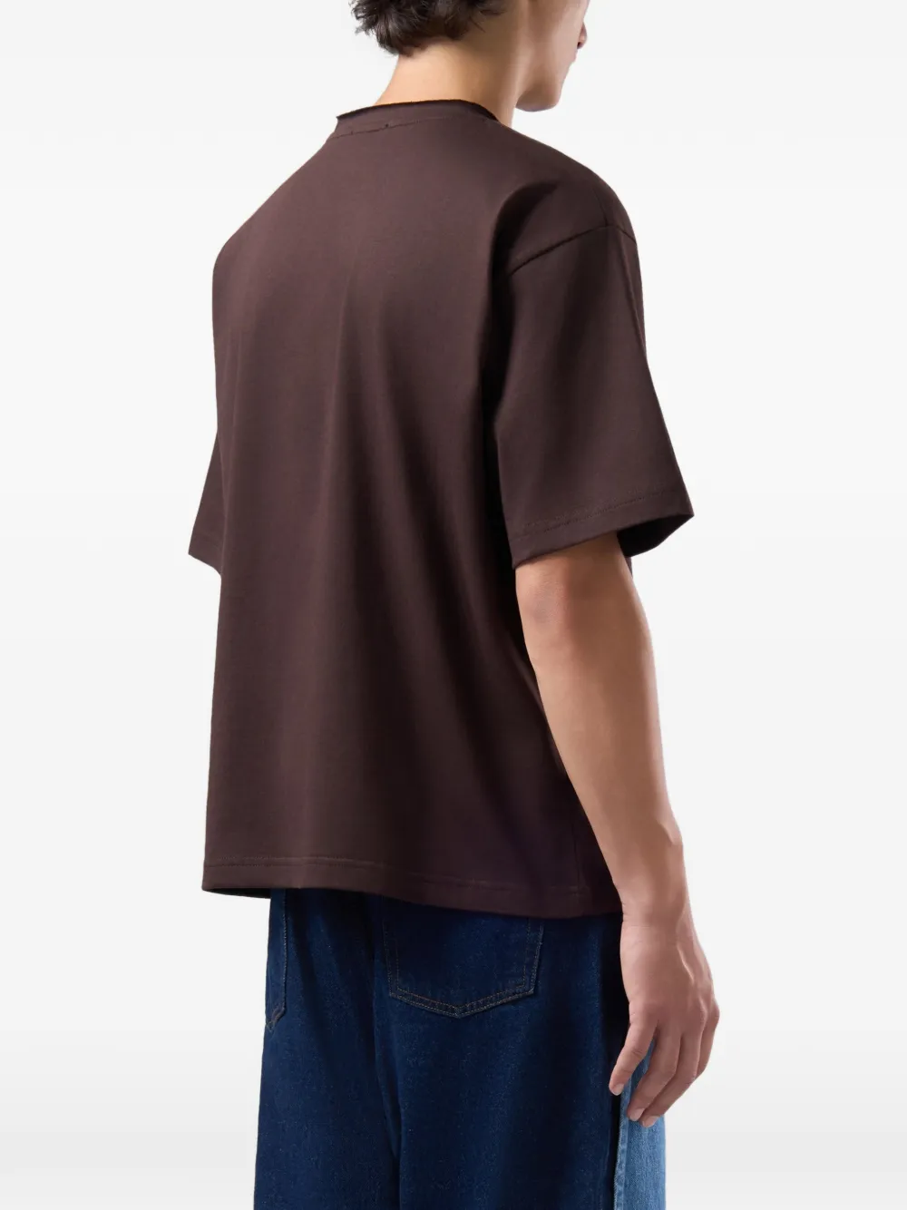 GCDS Boxy T-shirt met grafische print Bruin