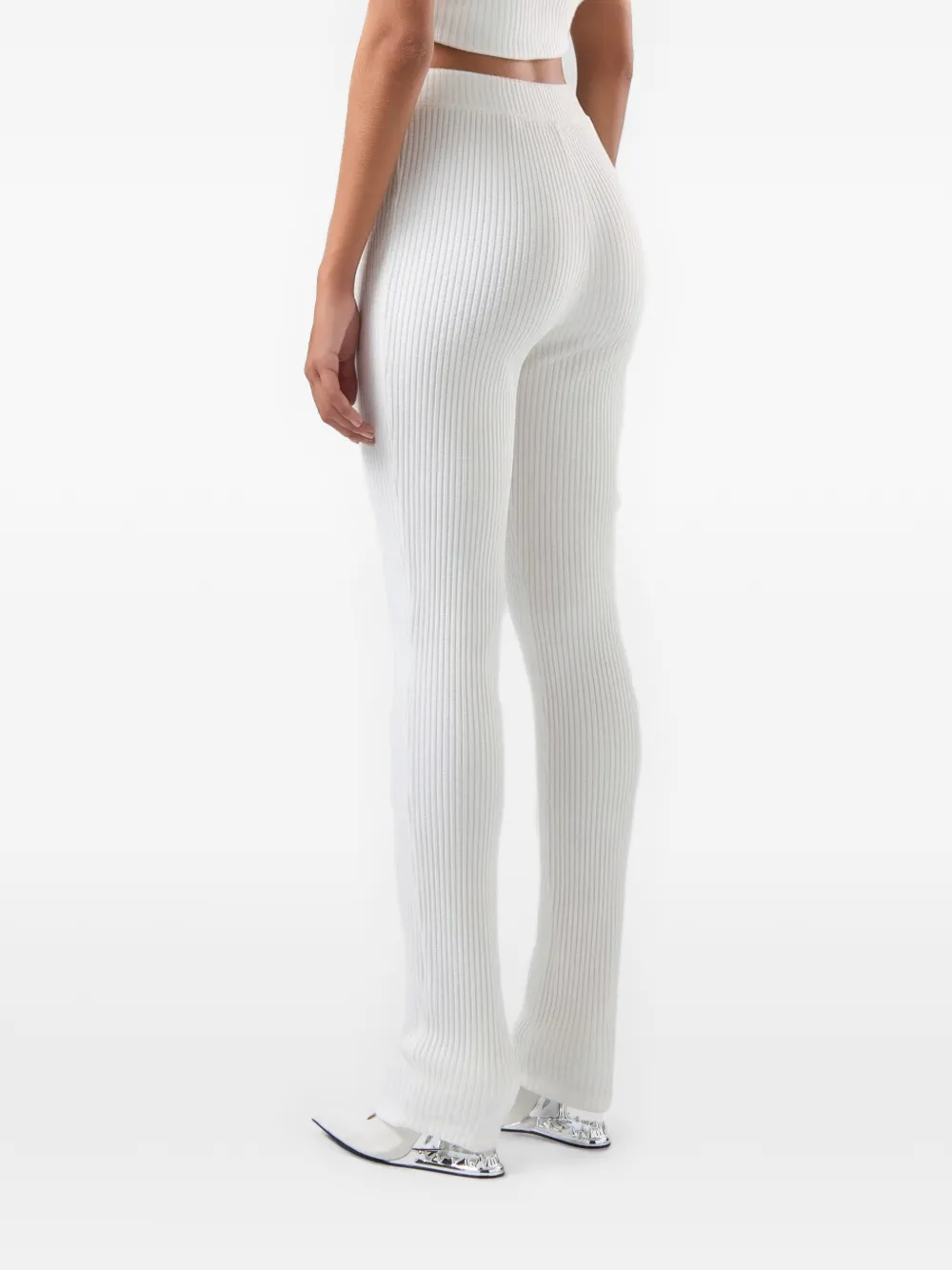 GCDS Ribgebreide legging Wit