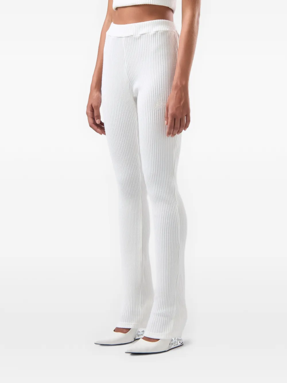 GCDS Ribgebreide legging Wit