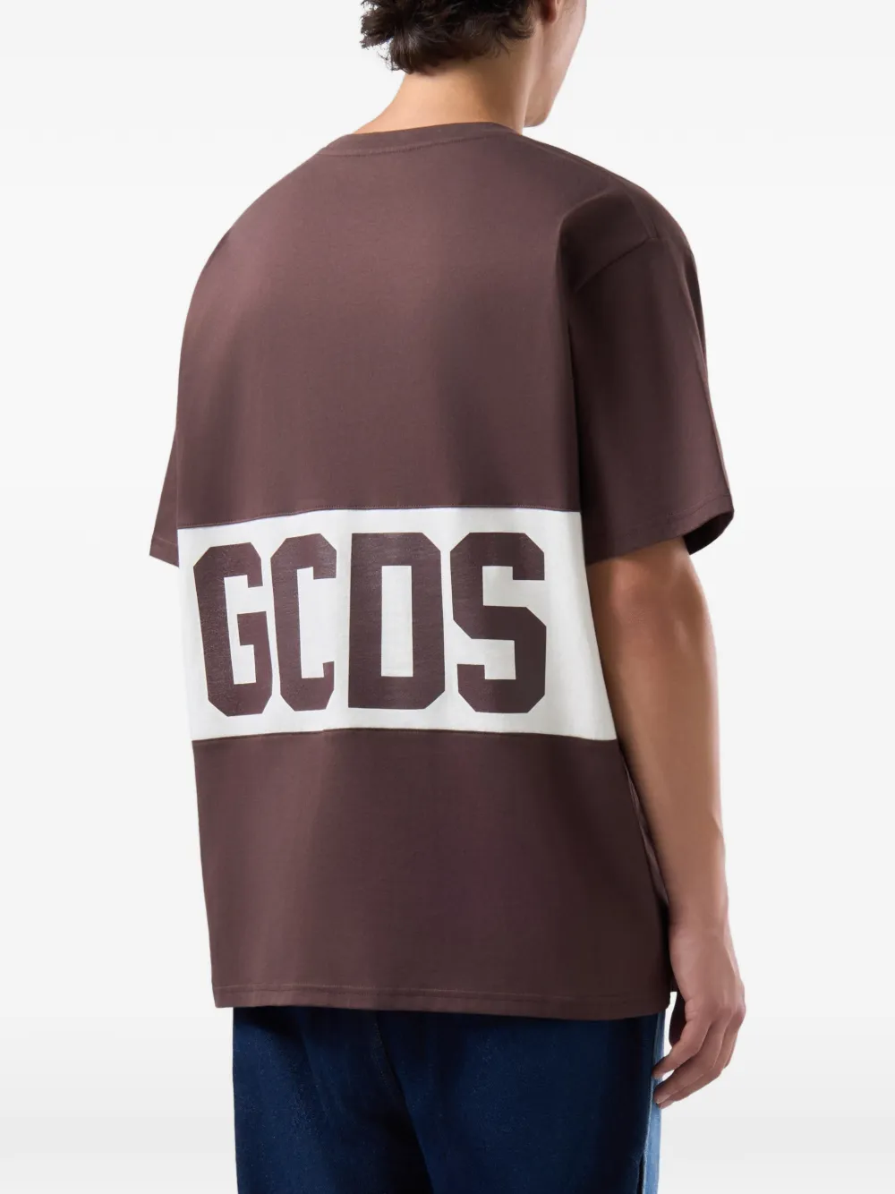 GCDS T-shirt met logoprint Bruin