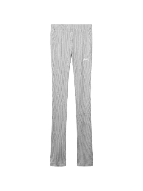 GCDS ribbed-knit logo-embroidered leggings