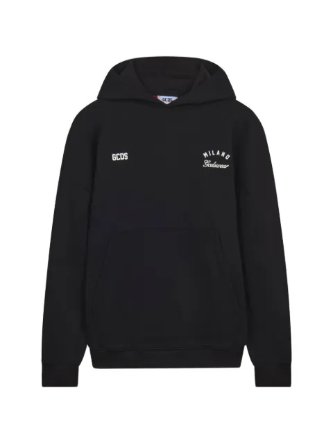 GCDS logo-print drawstring hoodie