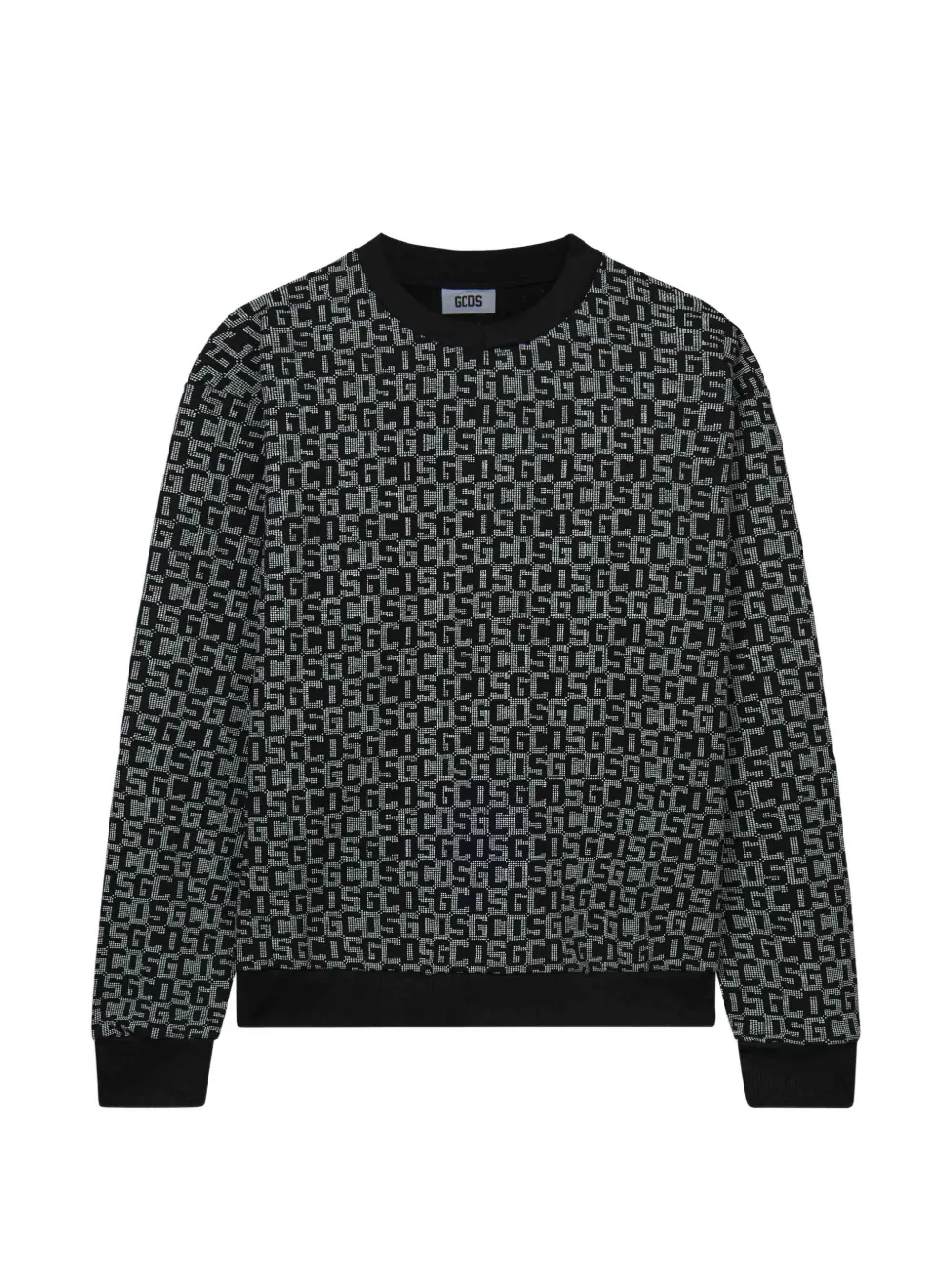 Gcds Monogram-print Sweatshirt In Black