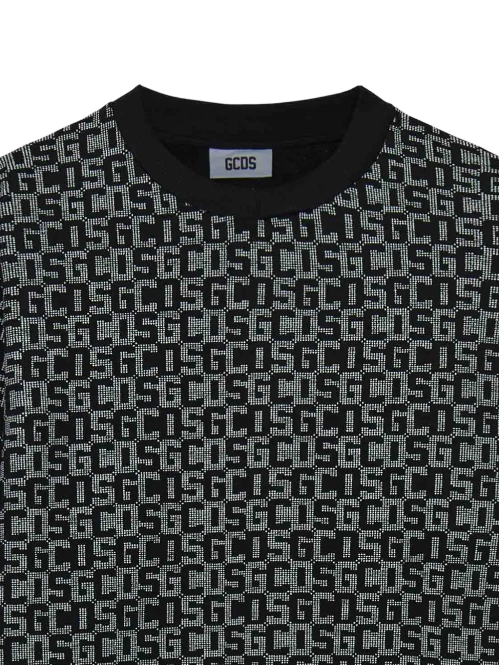 GCDS Sweater met monogramprint Zwart