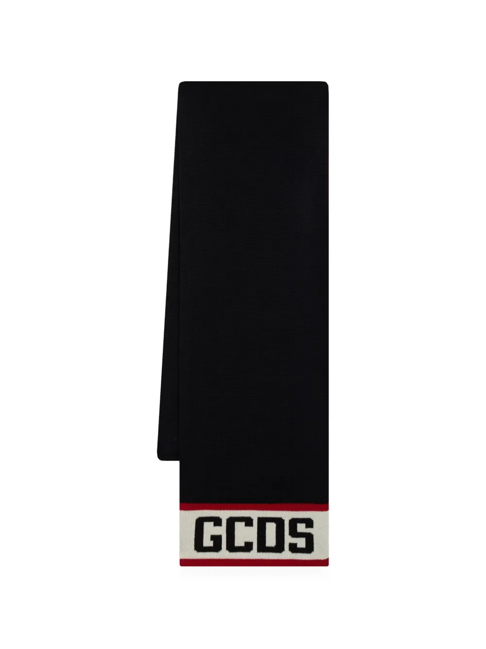 GCDS Sciarpa con logo jacquard - Nero