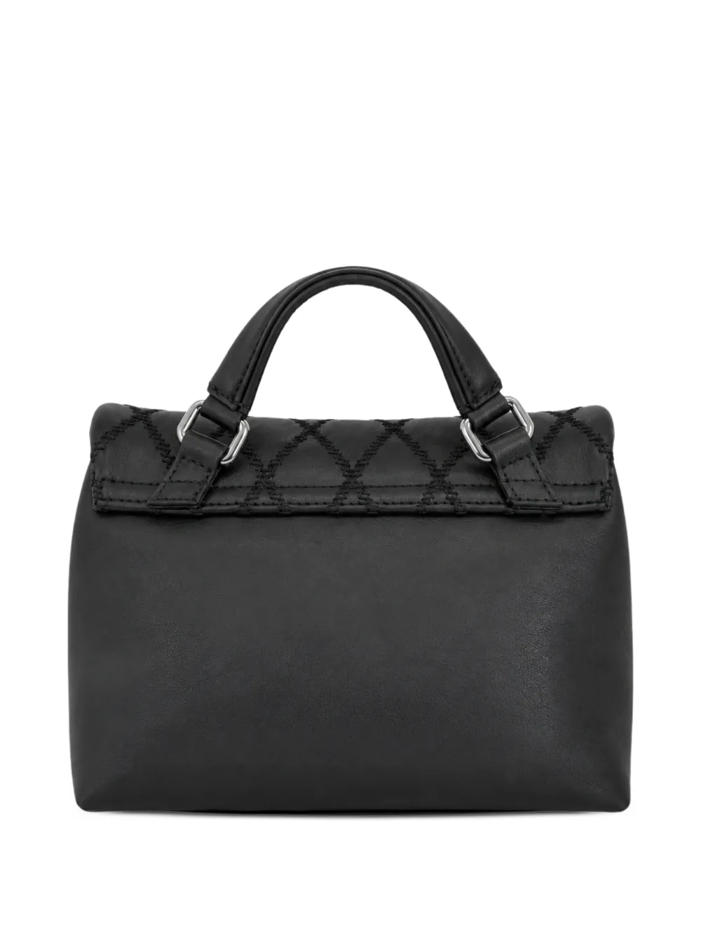 Zanellato Baby Postina shopper verfraaid met studs Zwart