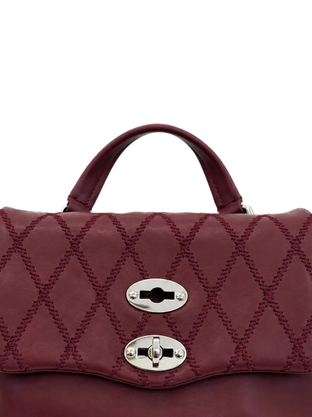 Zanellato Baby Postina shopper verfraaid met studs Rood