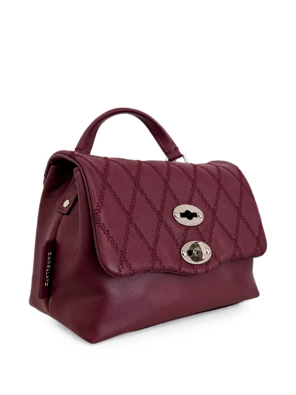 Zanellato Baby Postina shopper verfraaid met studs Rood
