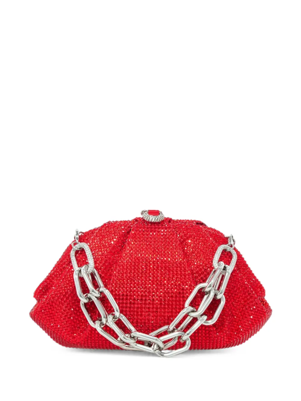 Judith Leiber Gemma crystal-embellished clutch bag - Rot