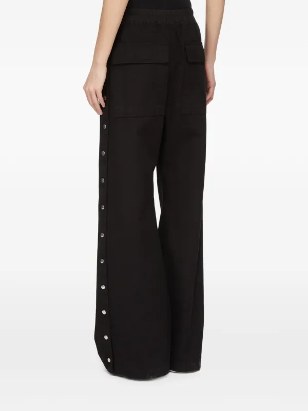 Rick Owens DRKSHDW Pusher スナップボタン パンツ | ブラック