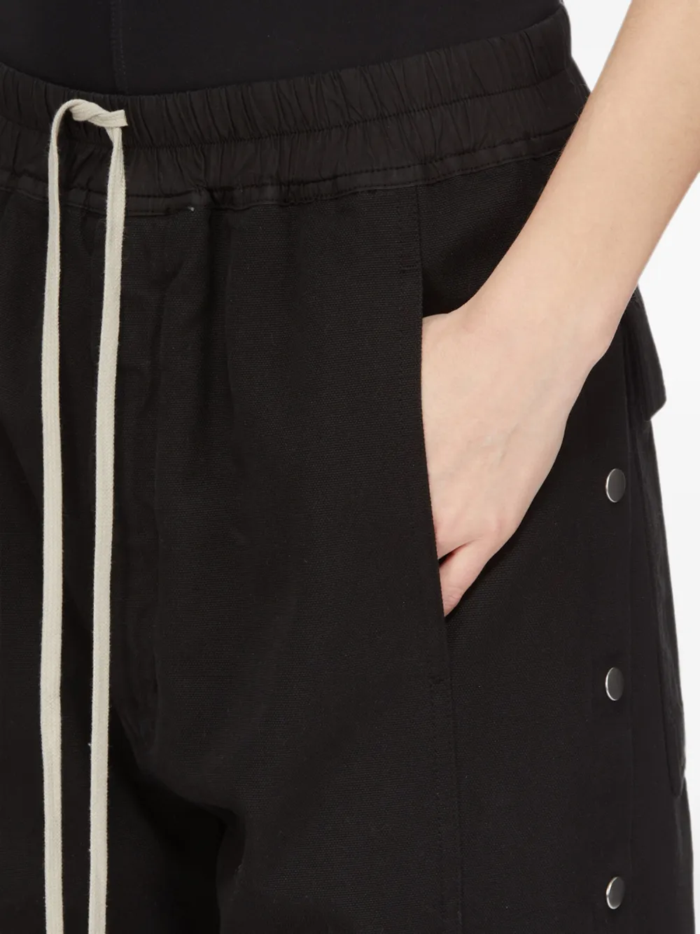 Rick Owens DRKSHDW Pusher broek met drukknoop Zwart
