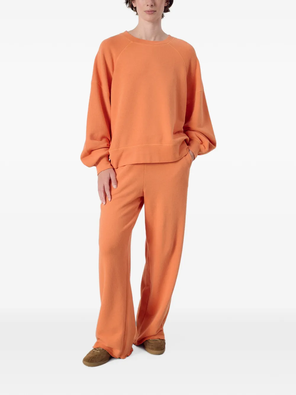 American Vintage Atubay trainingsbroek met geborstelde afwerking Oranje