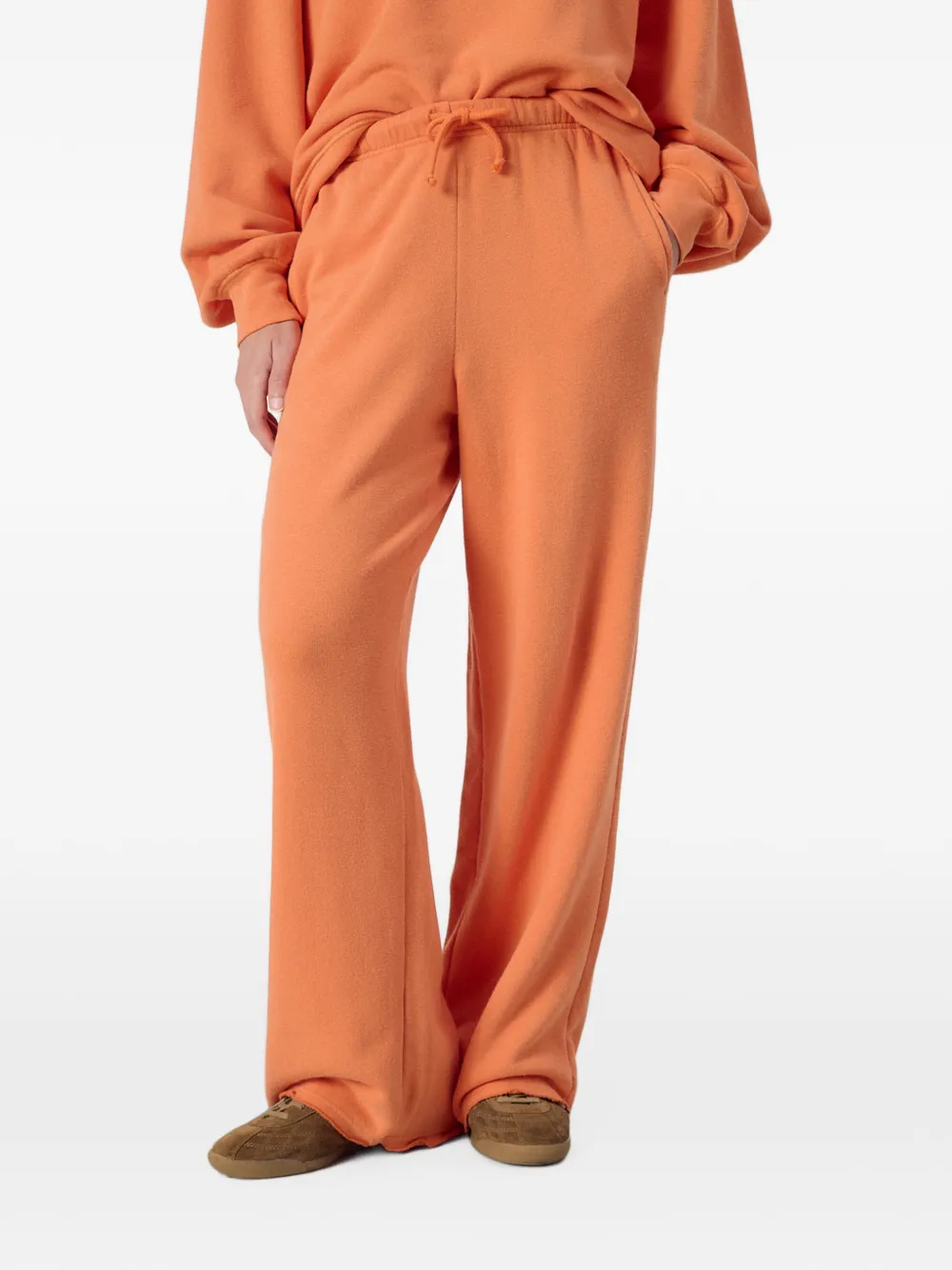 American Vintage Atubay trainingsbroek met geborstelde afwerking Oranje