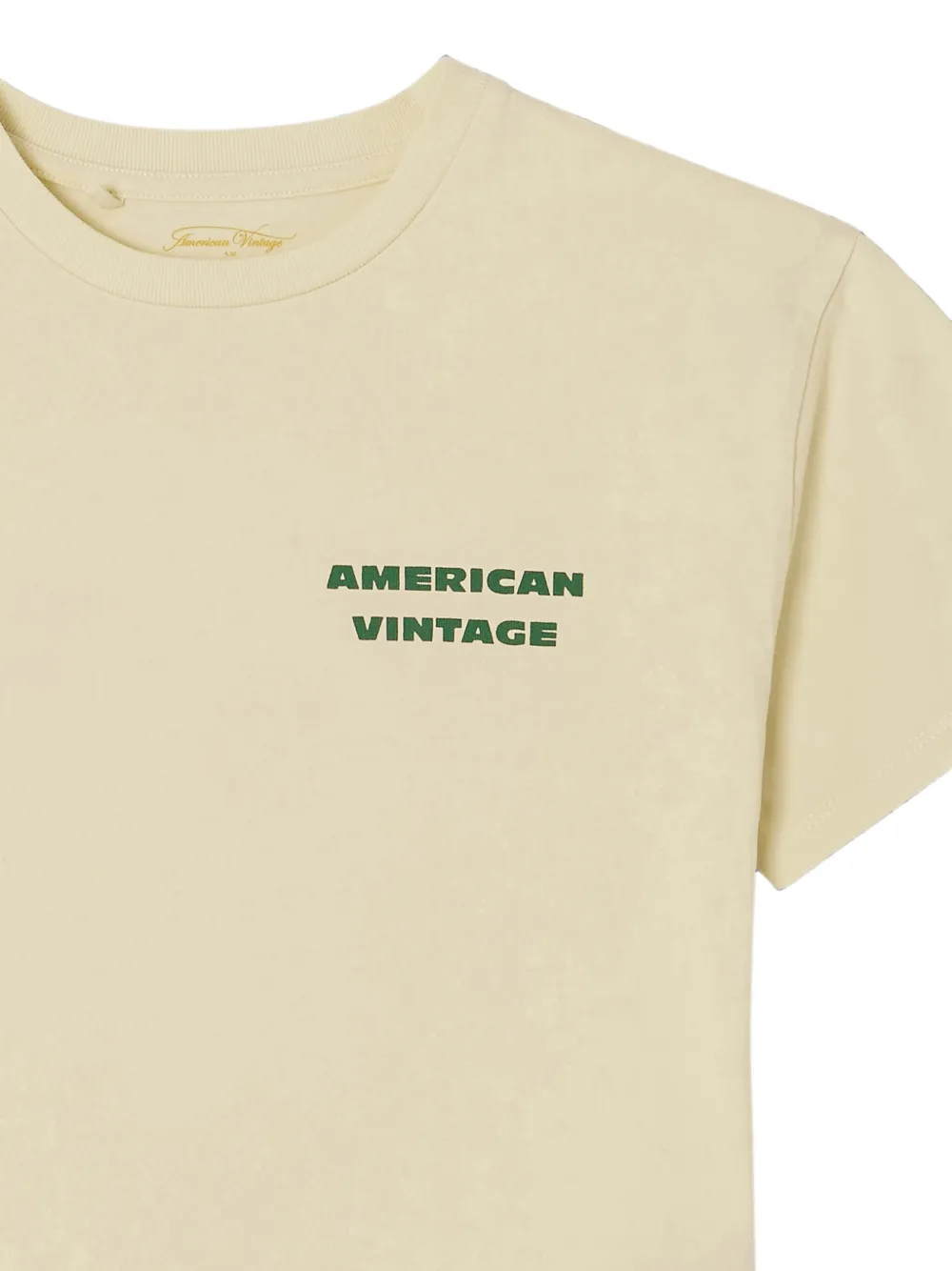 American Vintage Kids Fizvalley katoenen T-shirt met logoprint Beige