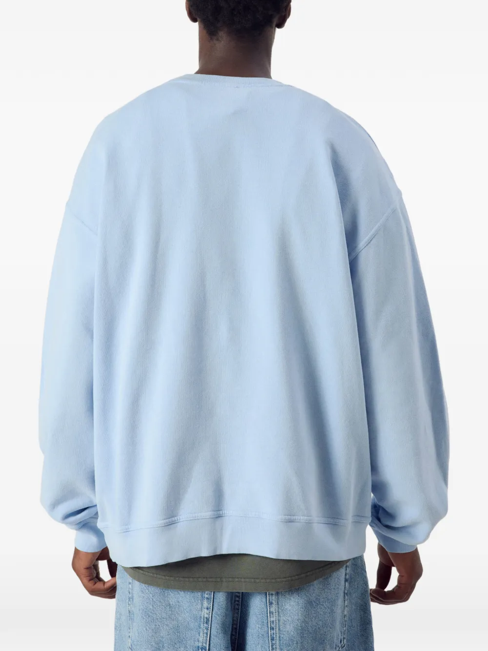 American Vintage Plizzy logo-print sweatshirt Blauw