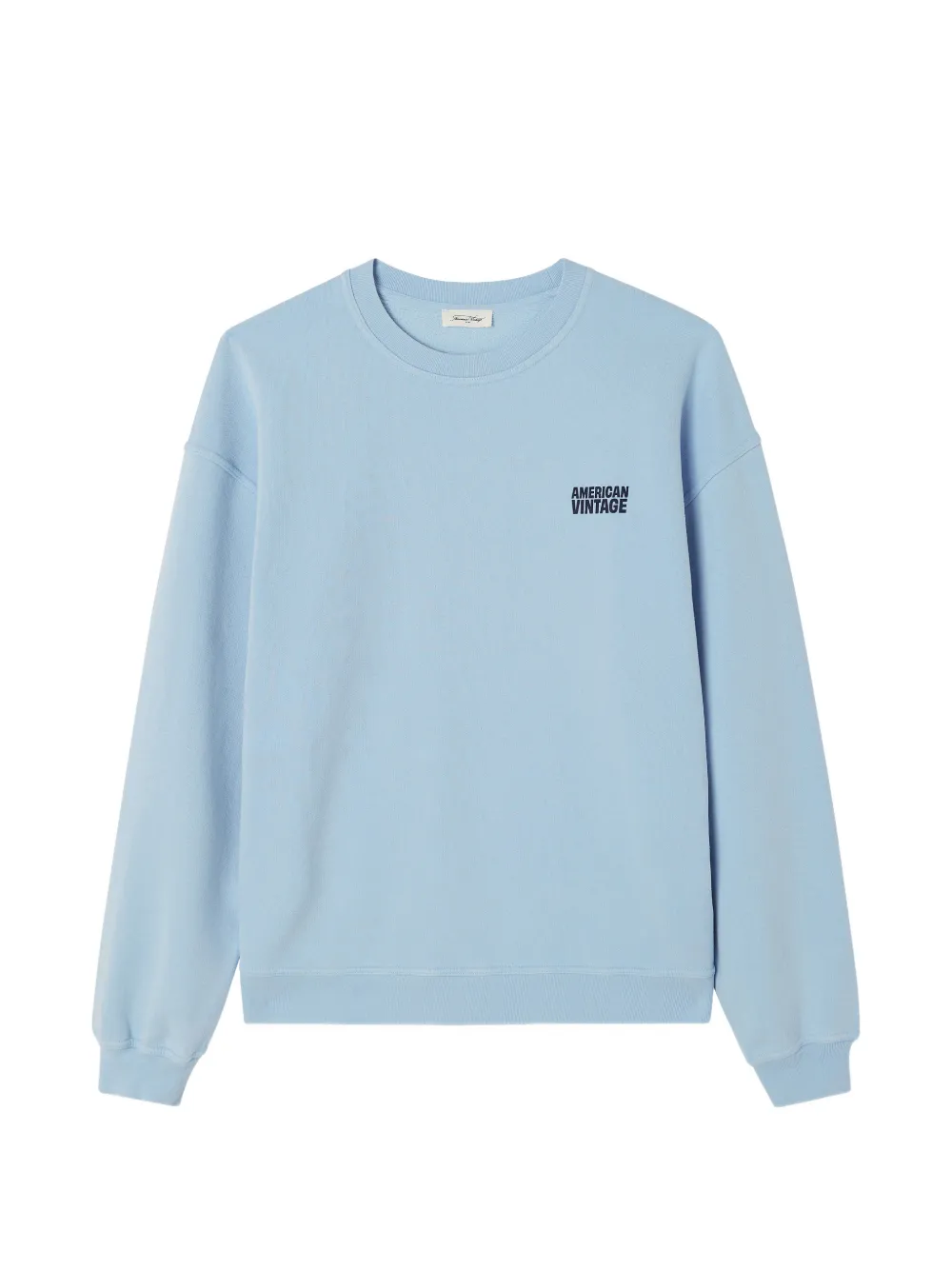 American Vintage Plizzy logo-print sweatshirt - Blau