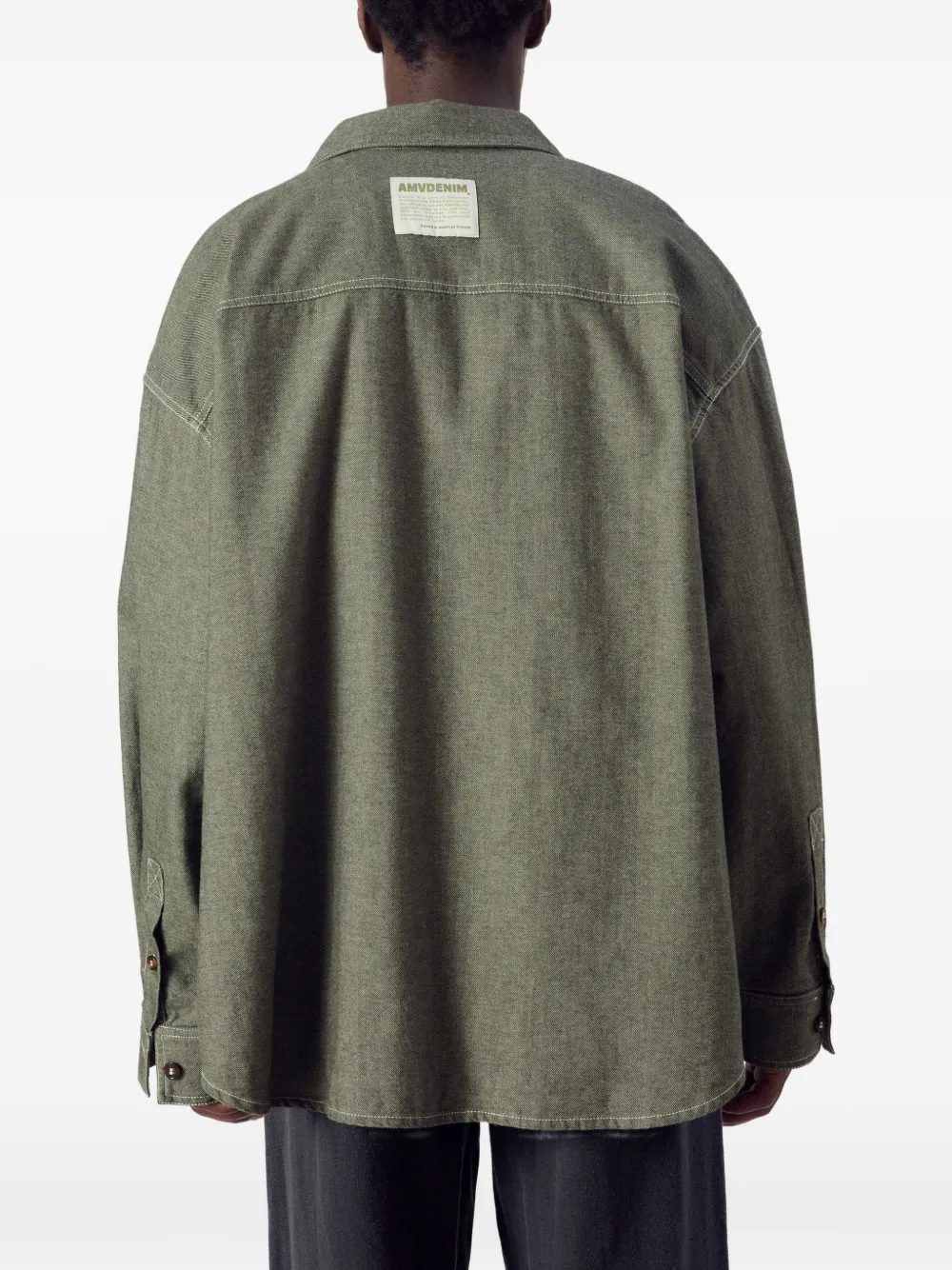 American Vintage Ruimvallend overhemd Groen