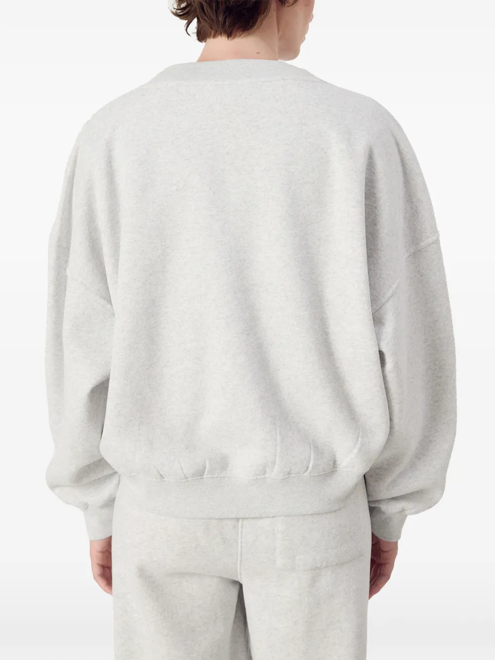 American Vintage Baptown sweater met V-hals Grijs