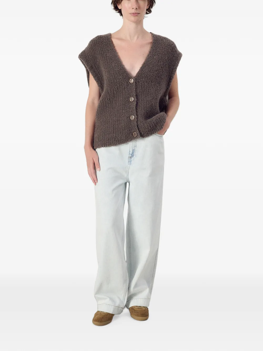 American Vintage Zolly mouwloos vest Bruin